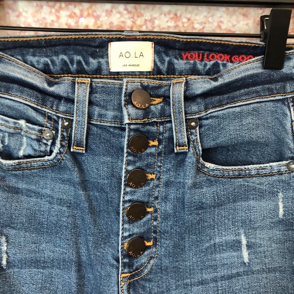 NWOT AO.LA | Good Exposed Fly Skinny Jeans - Picture 6 of 12